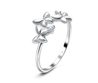 Butterfly CZ Silver Ring NSR-2901